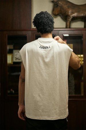 画像5: TAIN DOUBLE PUSH タインダブルプッシュ NO WAY BACK NO SLEEVE T-SHIRTS{-BFS}