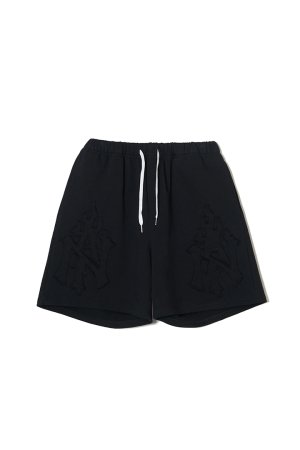 画像1: TAIN DOUBLE PUSH タインダブルプッシュ MONOGRAM SWEAT SHORTS{-BFS}