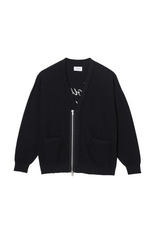 画像1: TAIN DOUBLE PUSH タインダブルプッシュ KNIT ZIP CARDIGAN{-BFS}