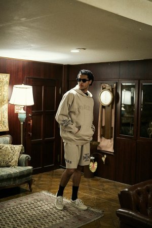 画像4: TAIN DOUBLE PUSH タインダブルプッシュ KNIT HOODIE{-BFS}