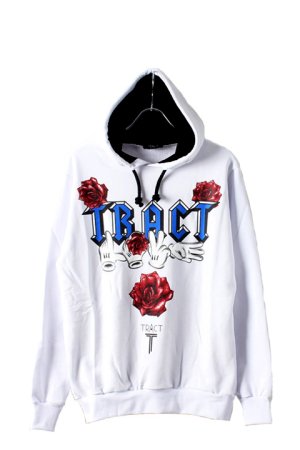 画像1: Tract トラクト LOVE TRACT HOODED SWEATSHIRT{-AHA}