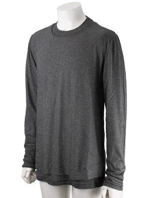 画像3: KRIS VAN ASSCHE クリスヴァンアッシュ DOUBLE LAYER ROUND NECK LONG SLEEVE TSHIRT{112TS0505-5284-450-}