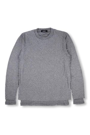 画像5: KRIS VAN ASSCHE クリスヴァンアッシュ DOUBLE LAYER ROUND NECK LONG SLEEVE TSHIRT{112TS0505-5284-450-}