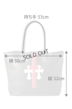 画像2: ☆新品未使用 CHROME HEARTS クロムハーツ セメタリークロスパッチ レザートートバッグ