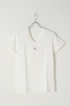 画像1: under bar アンダーバー 【under bar Limited】V-Neck S/S Silver Cross{-AGS}