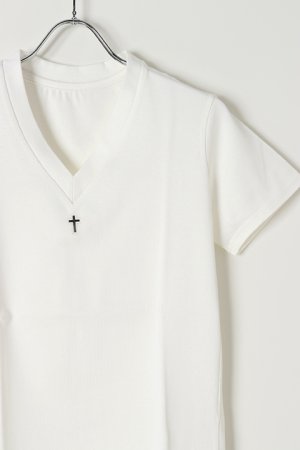 画像2: under bar アンダーバー 【under bar Limited】V-Neck S/S Silver Cross{-AGS}