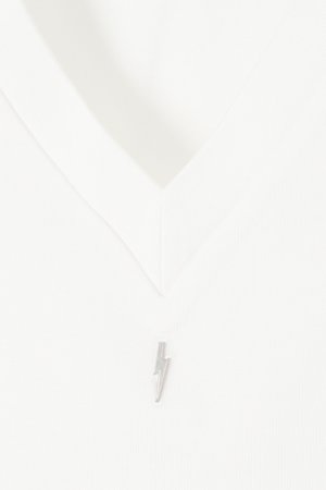 画像4:  {SOLD} under bar アンダーバー 【under bar Limited】V-Neck S/S Silver Thunderbolt{-AGS}