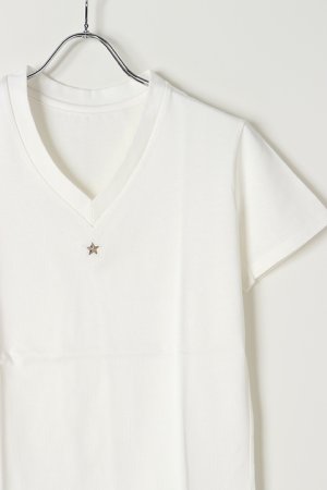 画像2: under bar アンダーバー 【under bar Limited】V-Neck S/S Silver Star{-AGS}