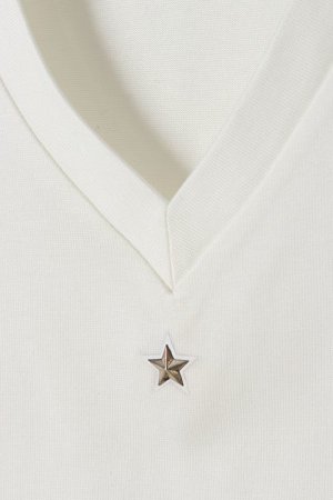 画像4: under bar アンダーバー 【under bar Limited】V-Neck S/S Silver Star{-AGS}