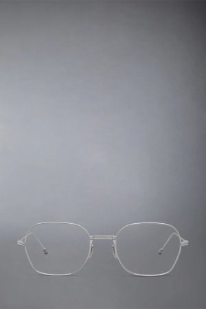 画像1: THOM BROWNE トムブラウン THOM BROWNE RECTANGULAR EYEGLASSES IN TITANIUM{E-}{-BFS}