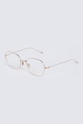 THOM BROWNE トムブラウン THOM BROWNE RECTANGULAR EYEGLASSES IN TITANIUM{E-}{-BFS}