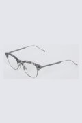 THOM BROWNE トムブラウン THOM BROWNE OVAL EYEGLASSES IN ACETATE AND TITANIUM{E-}{-BFS}