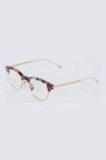 THOM BROWNE トムブラウン THOM BROWNE OVAL EYEGLASSES IN ACETATE AND TITANIUM{E-}{-BFS}