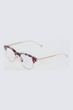 画像1: THOM BROWNE トムブラウン THOM BROWNE OVAL EYEGLASSES IN ACETATE AND TITANIUM{E-}{-BFS}