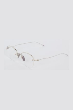 画像1: THOM BROWNE トムブラウン THOM BROWNE SEMI-RIMLESS OVAL EYEGLASSES IN TITANIUM{E-}{-BFS}