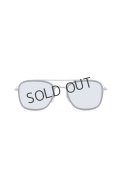 THOM BROWNE トムブラウン THOM BROWNE RECTANGULAR AVIATOR SUNGLASSES{E-}{-BFS}