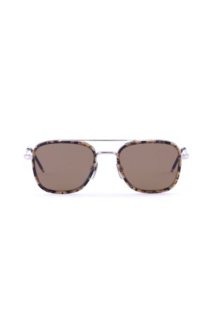 画像1: THOM BROWNE トムブラウン THOM BROWNE RECTANGULAR AVIATOR SUNGLASSES{E-}{-BFS}