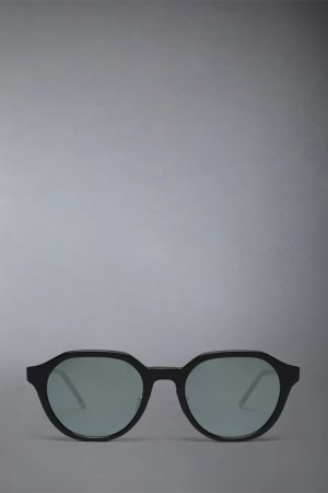 画像1: THOM BROWNE トムブラウン THOM BROWNE OVAL SUNGLASSES IN ACETATE{E-}{-BFS}