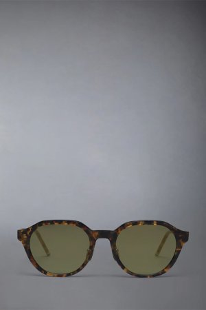 画像1: THOM BROWNE トムブラウン THOM BROWNE OVAL SUNGLASSES IN ACETATE{E-}{-BFS}
