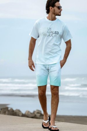 画像5: 【 40%OFF セール15,950円→9,570円】 1piu1uguale3 RELAX ウノピゥウノウグァーレトレ リラックス グラデーションスウェットハーフパンツ{-BDS}