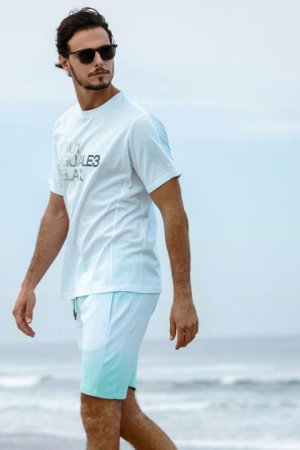 画像6: 【 40%OFF セール15,950円→9,570円】 1piu1uguale3 RELAX ウノピゥウノウグァーレトレ リラックス グラデーションスウェットハーフパンツ{-BDS}