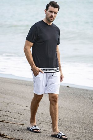 画像6: 【 30%OFF セール15,950円→11,165円】 1piu1uguale3 RELAX ウノピゥウノウグァーレトレ リラックス サイドロゴラッシュガードショーツ{-BES}