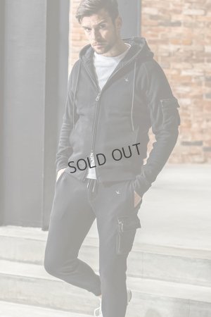 画像7: 1piu1uguale3 RELAX ウノピゥウノウグァーレトレ リラックス ビッグファスナーカーゴポケットスウェットパンツ{-BEA}