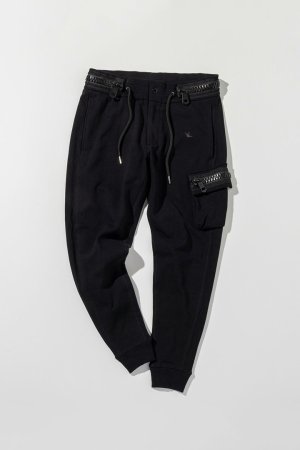 画像13: 1piu1uguale3 RELAX ウノピゥウノウグァーレトレ リラックス ビッグファスナーカーゴポケットスウェットパンツ{-BEA}