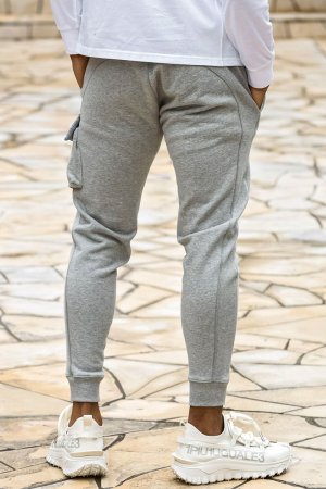 画像3: 1piu1uguale3 RELAX ウノピゥウノウグァーレトレ リラックス ビッグファスナーカーゴポケットスウェットパンツ{-BEA}