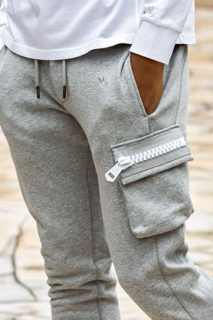 画像5: 1piu1uguale3 RELAX ウノピゥウノウグァーレトレ リラックス ビッグファスナーカーゴポケットスウェットパンツ{-BEA}