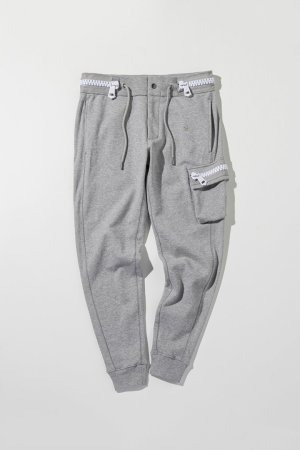 画像8: 1piu1uguale3 RELAX ウノピゥウノウグァーレトレ リラックス ビッグファスナーカーゴポケットスウェットパンツ{-BEA}