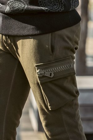 画像5: 1piu1uguale3 RELAX ウノピゥウノウグァーレトレ リラックス ビッグファスナーカーゴポケットスウェットパンツ{-BEA}