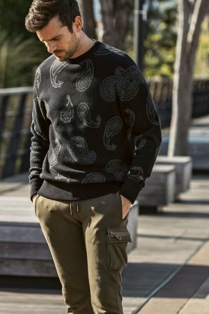 画像7: 1piu1uguale3 RELAX ウノピゥウノウグァーレトレ リラックス ビッグファスナーカーゴポケットスウェットパンツ{-BEA}