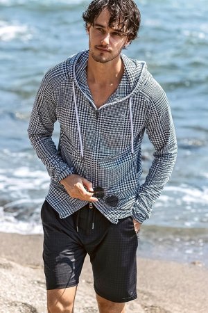 画像6: 1piu1uguale3 RELAX ウノピゥウノウグァーレトレ リラックス グレンチェックラッシュガードショーツ{-BFS}