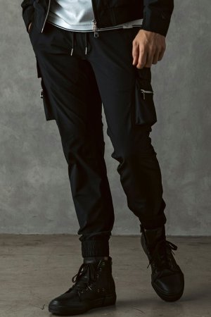 画像1: 1piu1uguale3 RELAX ウノピゥウノウグァーレトレ リラックス 接触冷感グレンチェックナイロンカーゴパンツ{-BFS}