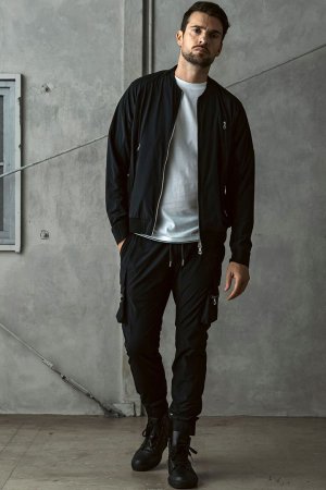 画像8: 1piu1uguale3 RELAX ウノピゥウノウグァーレトレ リラックス 接触冷感グレンチェックナイロンカーゴパンツ{-BFS}