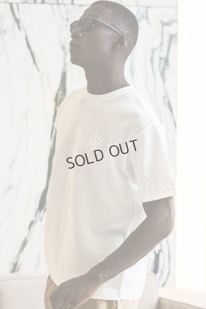 画像2: {SOLD}1piu1uguale3 RELAX ウノピゥウノウグァーレトレ リラックス ロゴアイコン半袖ニットTシャツ{-BES}