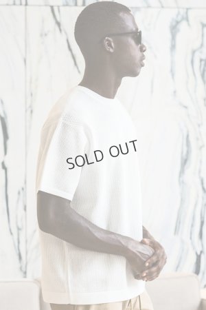 画像3: {SOLD}1piu1uguale3 RELAX ウノピゥウノウグァーレトレ リラックス ロゴアイコン半袖ニットTシャツ{-BES}