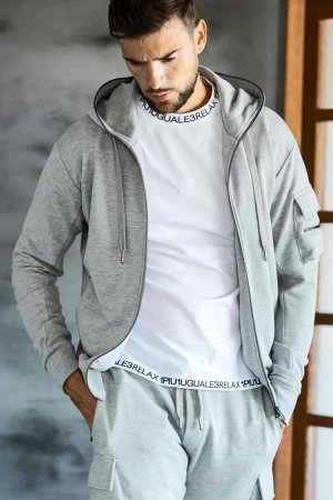 画像8: 【 30%OFF セール18,920円→13,244円】 1piu1uguale3 RELAX ウノピゥウノウグァーレトレ リラックス スウェットカーゴパーカー{-BES}