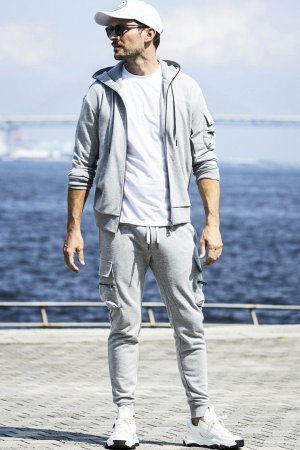 画像11: 【 30%OFF セール18,920円→13,244円】 1piu1uguale3 RELAX ウノピゥウノウグァーレトレ リラックス スウェットカーゴパーカー{-BES}