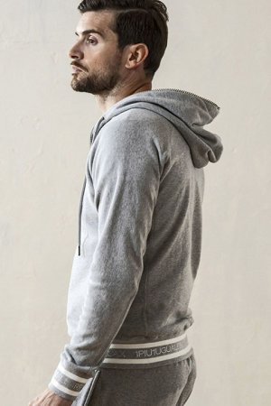 画像3: 【 40%OFF セール19,910円→11,946円】 1piu1uguale3 RELAX ウノピゥウノウグァーレトレ リラックス ラインストーンジップロゴパーカー{-BDA}