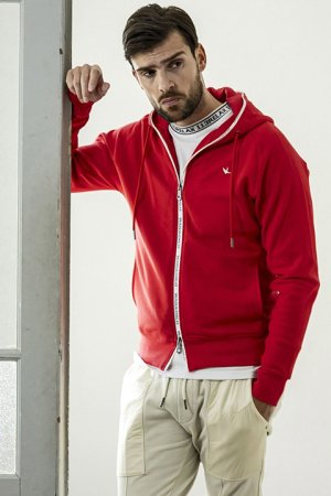 画像2: 【 40%OFF セール18,920円→11,352円】 1piu1uguale3 RELAX ウノピゥウノウグァーレトレ リラックス ジップロゴスウェットパーカー{-BDA}