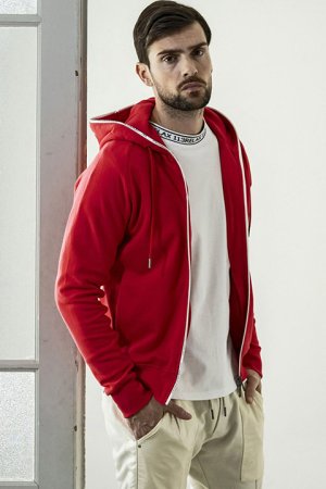 画像6: 【 40%OFF セール18,920円→11,352円】 1piu1uguale3 RELAX ウノピゥウノウグァーレトレ リラックス ジップロゴスウェットパーカー{-BDA}