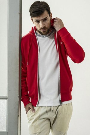 画像7: 【 40%OFF セール18,920円→11,352円】 1piu1uguale3 RELAX ウノピゥウノウグァーレトレ リラックス ジップロゴスウェットパーカー{-BDA}