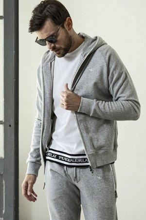 画像6: 【 40%OFF セール18,920円→11,352円】 1piu1uguale3 RELAX ウノピゥウノウグァーレトレ リラックス ジップロゴスウェットパーカー{-BDA}