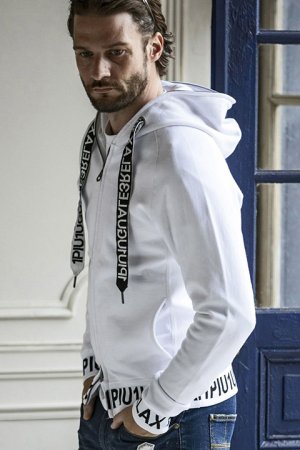 画像2: 【 40%OFF セール19,910円→11,946円】 1piu1uguale3 RELAX ウノピゥウノウグァーレトレ リラックス ワイドスピンドルロゴスウェットパーカー{-BDA}