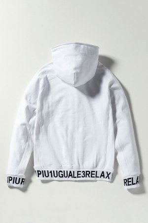 画像12: 【 40%OFF セール19,910円→11,946円】 1piu1uguale3 RELAX ウノピゥウノウグァーレトレ リラックス ワイドスピンドルロゴスウェットパーカー{-BDA}