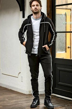 画像7: 【 30%OFF セール18,920円→13,244円】 1piu1uguale3 RELAX ウノピゥウノウグァーレトレ リラックス パイピングラインランニングパーカー{-BDA}