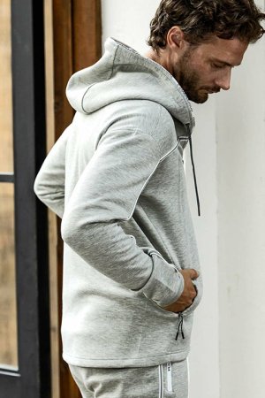 画像4: 【 30%OFF セール18,920円→13,244円】 1piu1uguale3 RELAX ウノピゥウノウグァーレトレ リラックス パイピングラインランニングパーカー{-BDA}