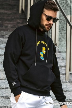 画像4: 【 30%OFF セール｜17,930円→12,551円】 1piu1uguale3 RELAX ウノピゥウノウグァーレトレ リラックス /The Simpsons/バート・シンプソン/フーディー{-BES}